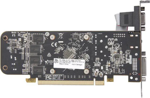 Alt view image 5 of 5 - XFX Core Edition Radeon R7 250 4GB DDR3 PCI Express 3.0 CrossFireX Support Low Profile Ready Graphics Card R7-250A-ELF4