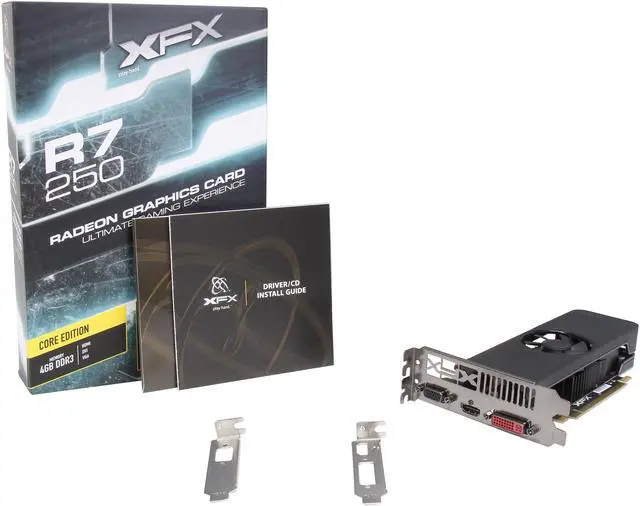 Alt view image 6 of 5 - XFX Core Edition Radeon R7 250 4GB DDR3 PCI Express 3.0 CrossFireX Support Low Profile Ready Graphics Card R7-250A-ELF4