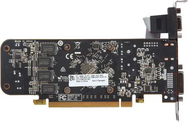 Alt view image 4 of 5 - XFX Core Edition Radeon R7 240 4GB DDR3 PCI Express 3.0 CrossFireX Support Low Profile Ready Graphics Card R7-240A-ELF4