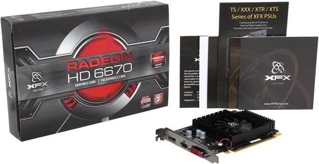 Alt view image 5 of 5 - XFX Radeon HD 6670 2GB DDR3 PCI Express 2.1 Graphics Card HD-667X-CDF3
