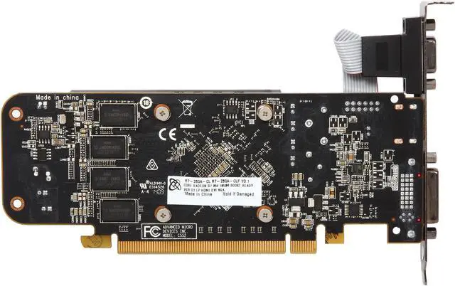 Alt view image 5 of 5 - XFX Core Edition Radeon R7 250 2GB DDR3 PCI Express 3.0 CrossFireX Support Low Profile Ready Graphics Card R7-250A-CLF4