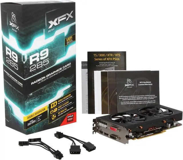 Alt view image 6 of 6 - XFX Radeon R9 285 2GB DDR5 PCI Express 3.0 CrossFireX Support Graphics Card R9-285A-CDFC