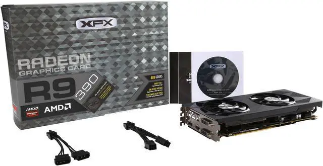 Alt view image 7 of 6 - XFX BLACK Edition Radeon R9 390 8GB GDDR5 PCI Express 3.0 CrossFireX Support Graphics Card R9-390P-8286