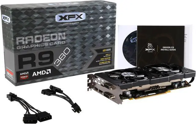 Alt view image 6 of 6 - XFX Radeon R9 380 4GB GDDR5 PCI Express 3.0 CrossFireX Support Graphics Card R9-380P-4255