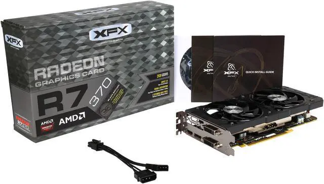 Alt view image 6 of 6 - XFX BLACK Edition Radeon R7 370 2GB GDDR5 PCI Express 3.0 CrossFireX Support Graphics Card R7-370P-2285