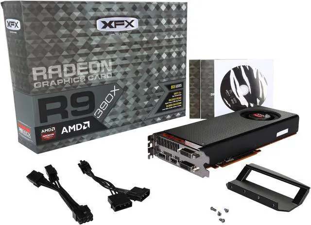 Alt view image 6 of 6 - XFX Radeon R9 390X 8GB DDR5 CrossFireX Support Graphics Card R9-390X-8VR6