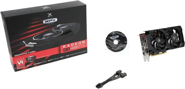 Alt view image 7 of 7 - XFX Radeon RS RX 480 DirectX 12 RX-480P836BM 8GB 256-Bit GDDR5 PCI Express 3.0 CrossFireX Support Video Card