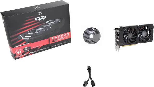 Alt view image 7 of 7 - XFX Radeon RS RX 480 DirectX 12 RX-480P4LFB6 4GB 256-Bit GDDR5 PCI Express 3.0 CrossFireX Support Video Card