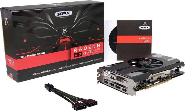 Alt view image 7 of 6 - XFX Radeon RX 470 4GB GDDR5 PCI Express 3.0 Single Fan Edition

2048 Stream Processors

1226 MHz Core Clock

4GB 256-Bit GDDR5

6600 MHz Effective Memory Clock

PCI Express 3.0 Graphics Card RX-470P4SFD5