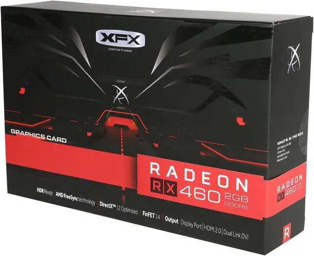 Alt view image 6 of 6 - XFX Radeon RX 460 2GB GDDR5 PCI Express 3.0 Graphics Card RX-460P2HFG5
