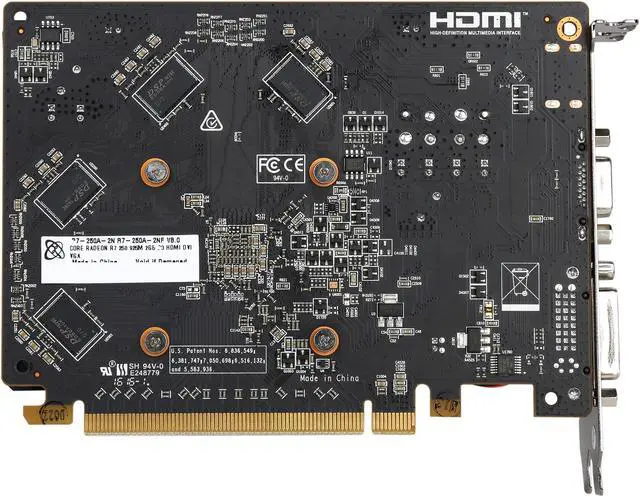 Alt view image 5 of 5 - XFX Radeon R7 250 2GB DDR3 PCI Express 3.0 Graphics Card R7-250A-2NF4