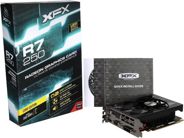Alt view image 6 of 5 - XFX Radeon R7 250 2GB DDR3 PCI Express 3.0 Graphics Card R7-250A-2NF4
