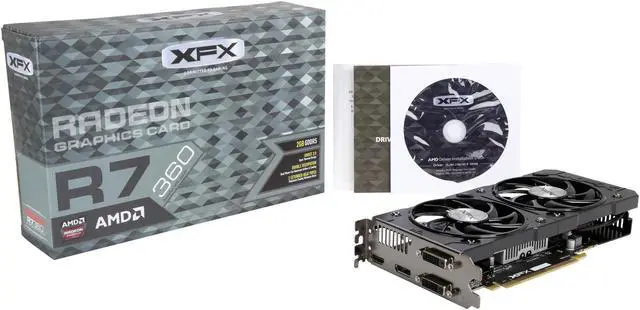 Alt view image 6 of 6 - XFX Radeon R7 360 2GB DDR5 PCI Express 3.0 CrossFireX Support Graphics Card R7-360P-2DF5