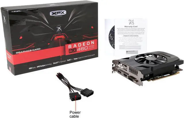 Alt view image 6 of 6 - XFX Radeon RX 460 True OC DirectX 12 RX-460P4SFG5 4GB 128-Bit GDDR5 PCI Express 3.0 CrossFireX Support Video Card