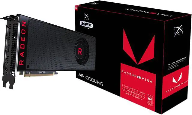 Alt view image 4 of 4 - XFX Radeon RX Vega 56 8GB HBM2 PCI Express 3.0 CrossFireX Support Graphics Card RX-VEGMLBFX6