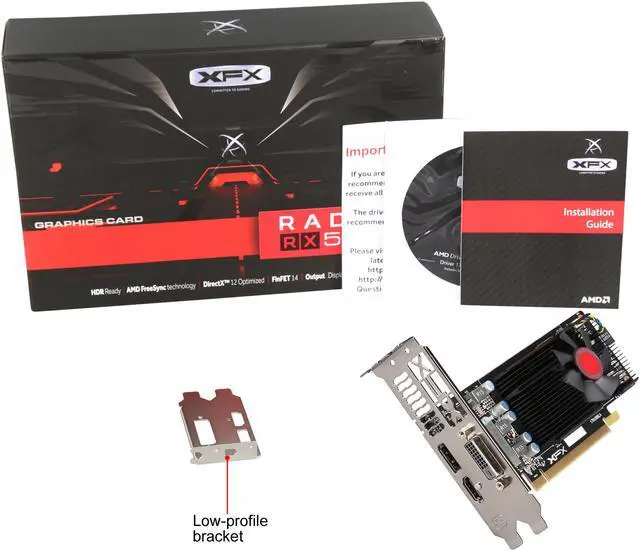 Alt view image 5 of 4 - XFX Radeon RX 550 4GB DDR5 PCI Express 3.0 Graphics Card RX-550P4LFG5
