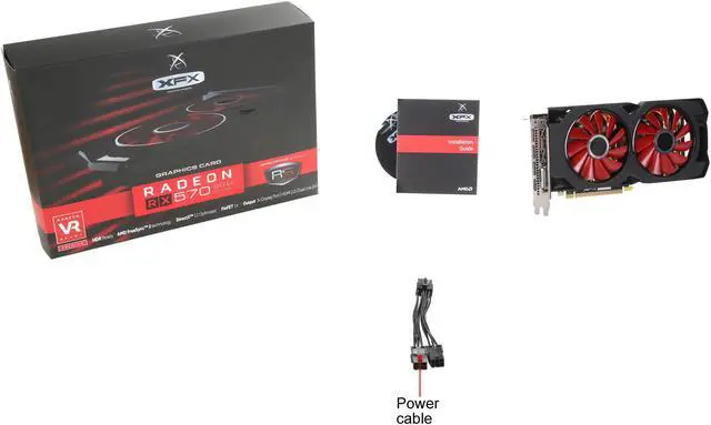 Alt view image 7 of 6 - XFX Radeon RX 570 8GB DDR5 PCI Express 3.0 CrossFireX Support Graphics Card RX-570P8DFD6