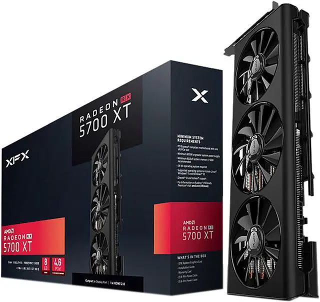 Alt view image 5 of 5 - XFX Radeon RX 5700 XT 8GB GDDR6 PCI Express 4.0 ATX Graphics Card RX-57XT83LD8