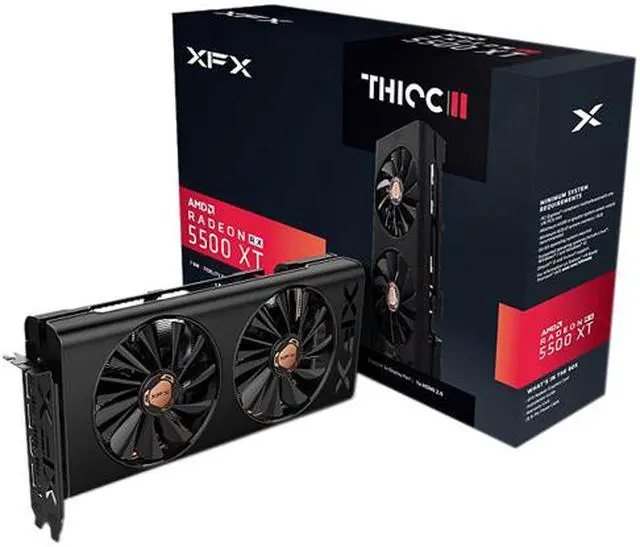 Alt view image 4 of 4 - XFX Radeon RX 5500 XT 4GB GDDR6 PCI Express 4.0 Graphics Card RX-55XT4DFD6