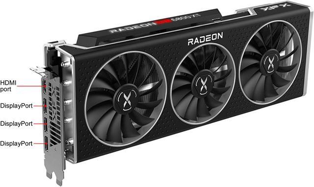 Alt view image 2 of 5 - XFX Speedster MERC319 RX 6800 XT Black Edition Gaming Graphics Card with 16GB GDDR6, HDMI 2.1, 2 x DP, USB-C, AMD RDNA 2