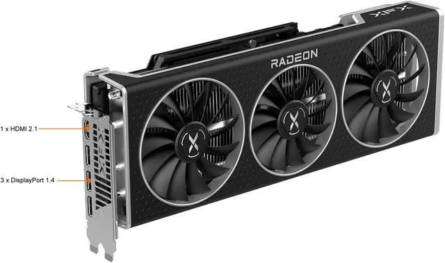 Alt view image 2 of 6 - XFX SPEEDSTER QICK 319 AMD Radeon RX 6800 BLACK Gaming Graphics Card with 16GB GDDR6 HDMI 3 x DP, AMD RDNA 2 (RX-68XLALBD9)