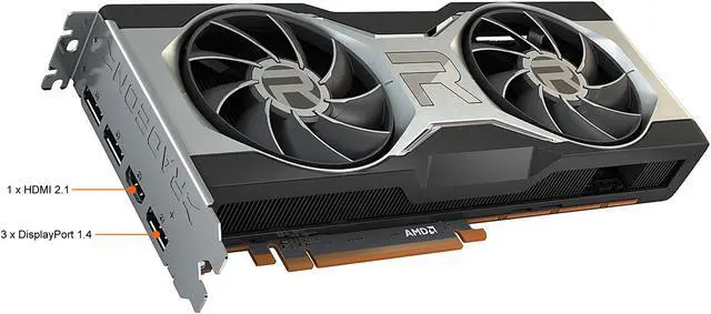 Alt view image 4 of 6 - XFX Radeon RX 6700 XT Gaming Graphics Card with 12GB GDDR6 Memory, Powered by AMD RDNA 2, HDMI 2.1 (RX-67TMYDFD8)
