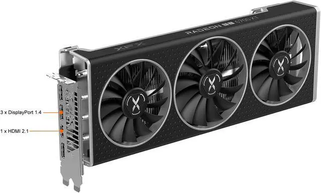 Alt view image 3 of 5 - XFX SPEEDSTER QICK319 AMD Radeon RX 6700 XT CORE Gaming Graphics Card with 12GB GDDR6 HDMI 3xDP, AMD RDNA 2 (RX-67XTYLUDP)