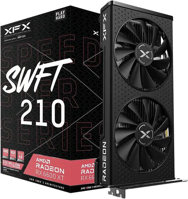 Alt view image 5 of 5 - XFX SPEEDSTER SWFT210 Radeon RX 6600 XT 8GB GDDR6 PCI Express 4.0 Graphics Card RX-66XT8DFDQ