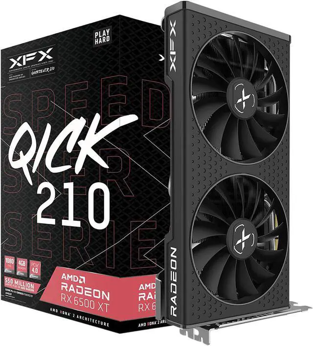Alt view image 7 of 7 - XFX Speedster QICK 210 Radeon RX 6500 XT 4GB GDDR6 PCI Express 4.0 Graphics Card RX-65XT4DBDQ