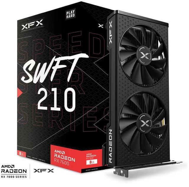 Alt view image 7 of 7 - XFX SPEEDSTER SWFT210 RADEON RX 7600 CORE Gaming Graphics Card RX-76PSWFTFY