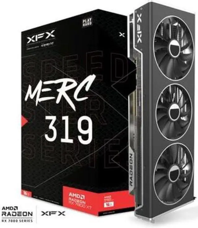 Alt view image 7 of 7 - XFX SPEEDSTER MERC319 Radeon RX 7800 XT 16GB GDDR6 PCI Express 4.0 x16 ATX Graphics Card RX-78TMERCB9