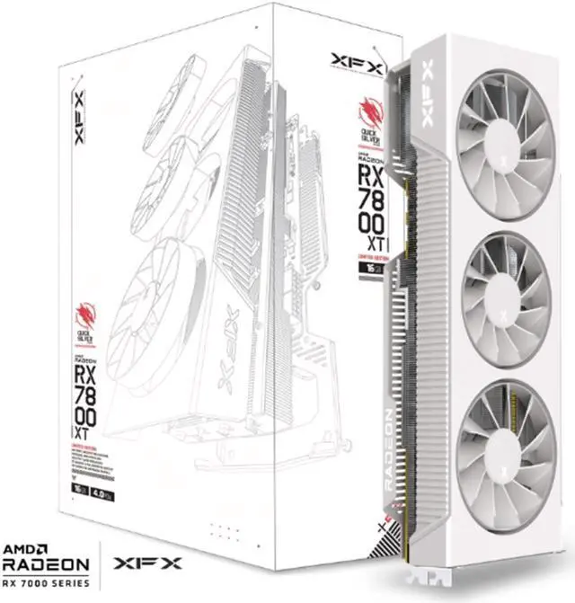 Alt view image 9 of 10 - XFX QUICKSILVER Magnetic Air Radeon RX 7800 XT 16GB GDDR6 PCI Express 4.0 x16 ATX Graphics Card RX-78TMAIRW9