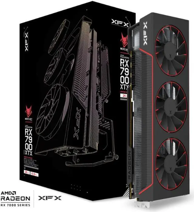 Alt view image 9 of 10 - XFX MERCURY Magnetic Air Radeon RX 7900 XTX 24GB GDDR6 PCI Express 4.0 x16 Graphics Card RX-79XMAIRB9