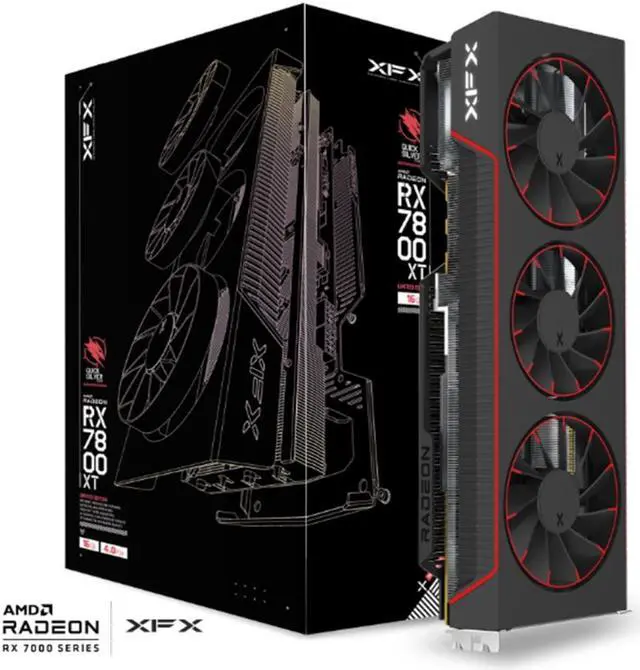 Alt view image 9 of 10 - XFX QUICKSILVER Magnetic Air Radeon RX 7800 XT 16GB GDDR6 PCI Express 4.0 x16 ATX Graphics Card RX-78TMAIRF9