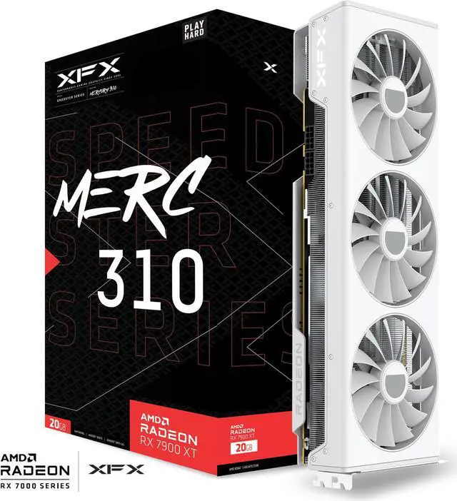Alt view image 2 of 7 - XFX SPEEDSTER MERC310 AMD Radeon RX 7900XT 20GB GDDR6, AMD RDNA 3, 320 bit, 20GB GDDR6, AMD RDNA 3 Gaming Graphics Card WHITE