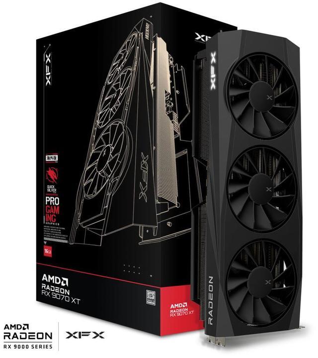 Alt view image 5 of 5 - XFX Quicksilver Radeon RX 9070 XT 16GB 256-Bit GDDR6 PCI-Express 5.0 RDNA 4 Graphics Card RX-97TQICKB9
