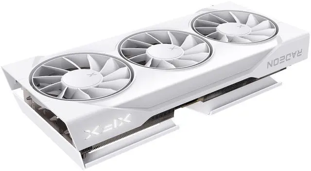 Alt view image 2 of 5 - XFX SWIFT AMD Radeon RX 9060 XT OC White Triple Fan Gaming Edition with 16GB GDDR6 HDMI 2xDP, AMD RDNA 4 RX 9060XT 16GB