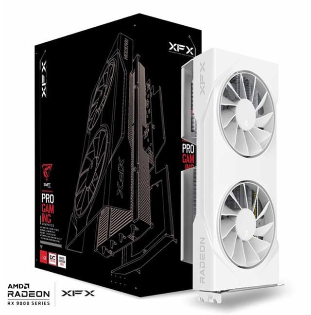 Alt view image 5 of 5 - XFX Swift AMD Radeon RX 9060 XT OC White Gaming Edition with 8GB GDDR6 HDMI 2xDP, AMD RDNA 4 RX 9060XT 8GB