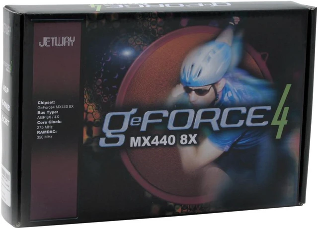 Alt view image 5 of 5 - JetWay GeForce4 MX440-8X 64MB DDR AGP 4X/8X Graphics Card NV18A2-064B