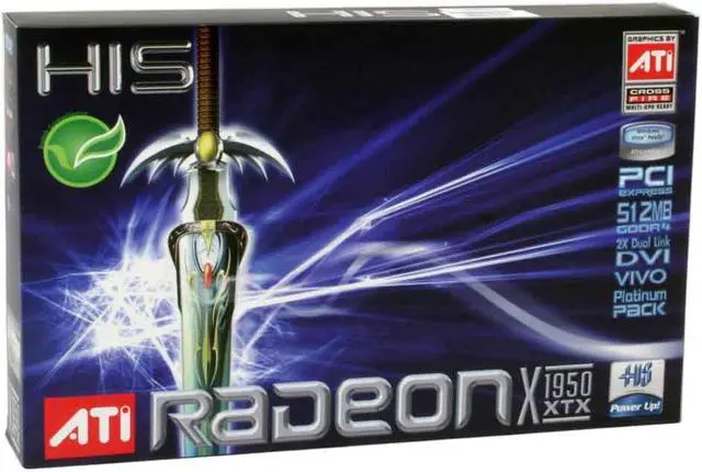 Alt view image 7 of 7 - HIS Hightech H195XTX512DVN-R Radeon X1950XTX 512MB 256-bit GDDR4 PCI Express x16 CrossFire Supported VIVO Video Card