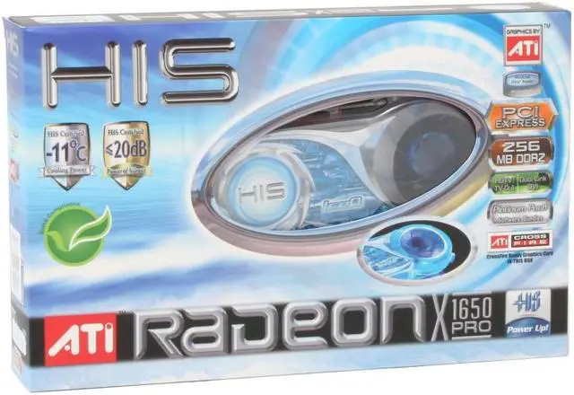 Alt view image 6 of 6 - HIS Radeon X1650PRO 256MB GDDR2 PCI Express x16 CrossFireX Support Graphics Card H165PRQ256N-R