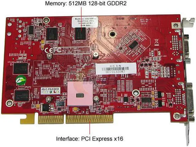 Alt view image 3 of 3 - HIS Radeon X1650PRO 512MB GDDR2 PCI Express x16 CrossFireX Support Graphics Card H165PRF512N-R