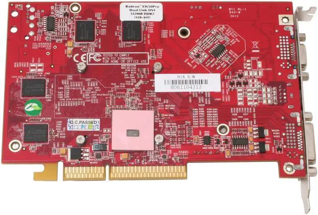 Alt view image 4 of 5 - HIS Radeon X1650PRO 512MB GDDR2 AGP 4X/8X Graphics Card H165PRF512AN-R