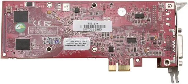 Alt view image 4 of 7 - HIS Radeon X1550 512MB(256MB on board) GDDR2 PCI Express x1 Low Profile Graphics Card H155HMF256EDDE1LN-R