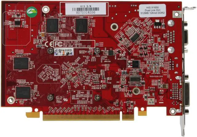 Alt view image 4 of 6 - HIS Radeon X1650 512MB GDDR2 PCI Express x16 CrossFireX Support Graphics Card H165F512N-R