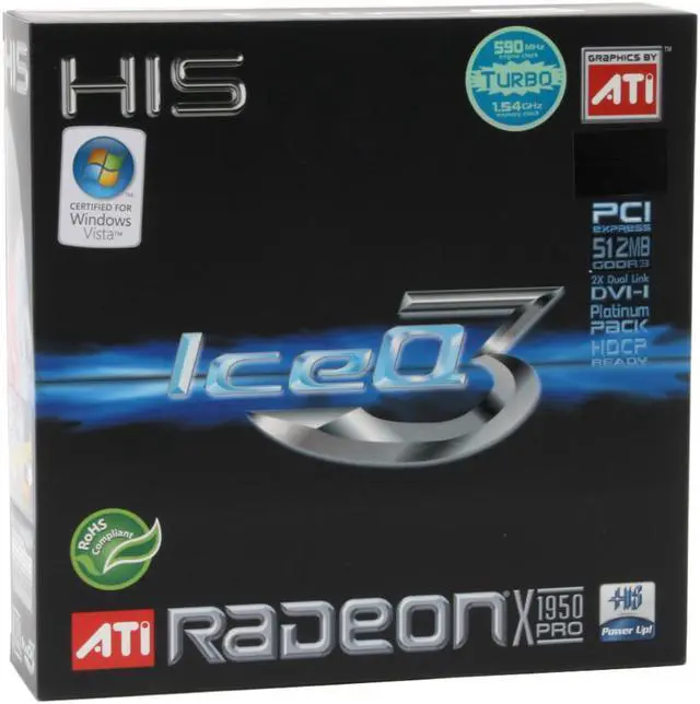 Alt view image 8 of 8 - HIS Radeon X1950PRO 512MB GDDR3 PCI Express x16 CrossFireX Support Graphics Card H195PRQT512DDN-R-V2