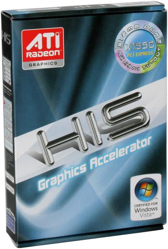 Alt view image 6 of 6 - HIS Radeon X1550 512MB GDDR2 PCI Express x16 Graphics Card H155F512N-R