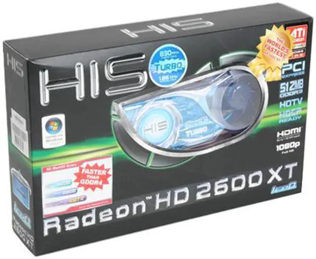 Alt view image 7 of 7 - HIS Radeon HD 2600XT 512MB GDDR3 PCI Express x16 CrossFireX Support Graphics Card H260XTQT512DDN-R