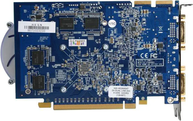 Alt view image 4 of 7 - HIS Radeon HD 2600XT 512MB GDDR3 PCI Express x16 CrossFireX Support Graphics Card H260XTQT512DDN-R