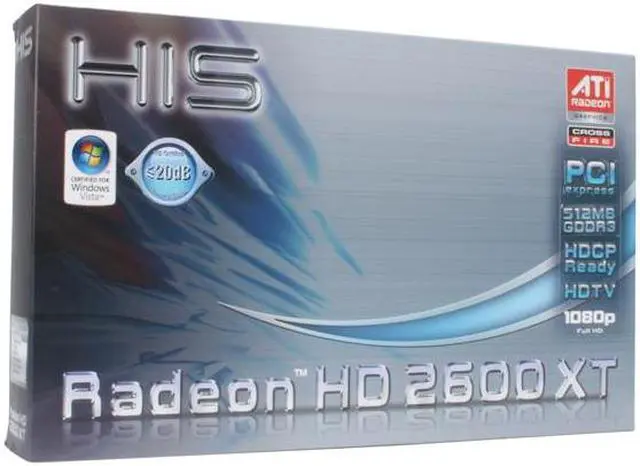 Alt view image 5 of 5 - HIS Radeon HD 2600XT 512MB GDDR3 PCI Express x16 CrossFireX Support Graphics Card H260XTF512DDN-R